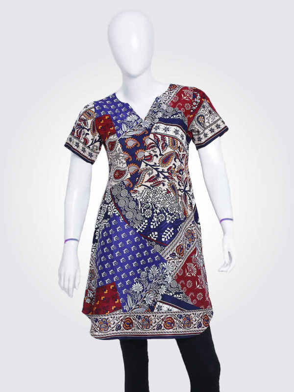 Multicolored Paisley Print Dress